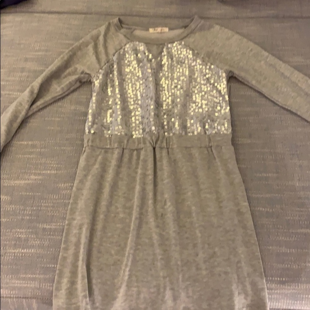 Grey sequin dress